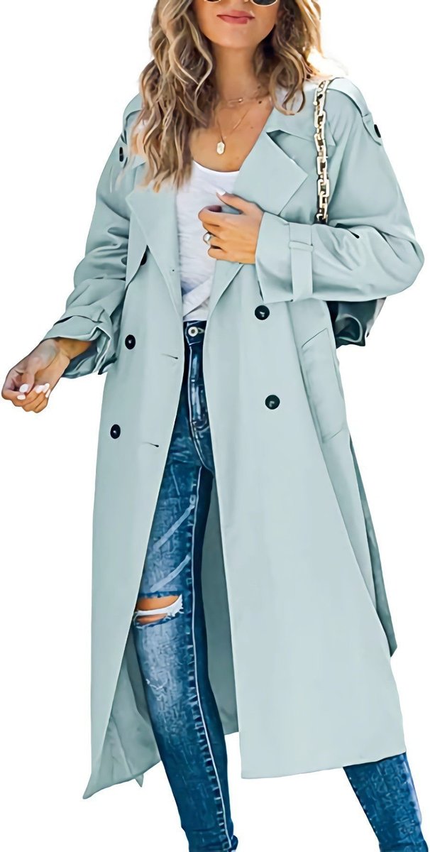 Women's Oversized Belted Longline Trench Coat