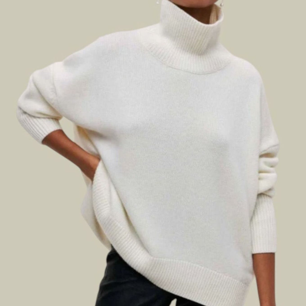 Women's Oversized Loose Fit Turtlenecks Cosy Knit Sweater
