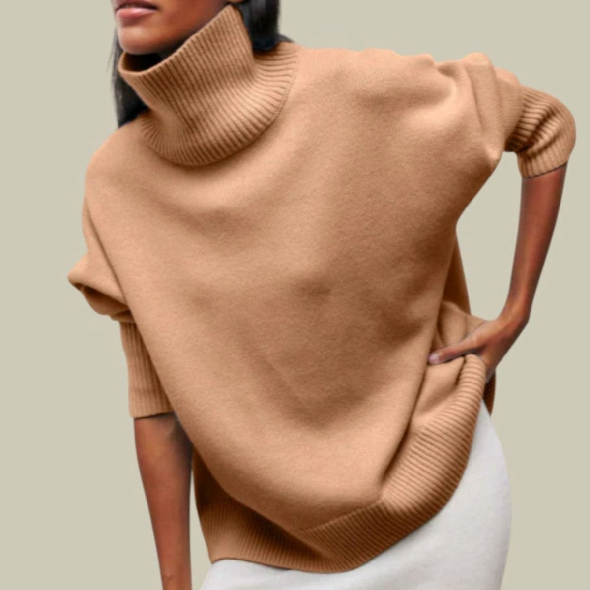 Women's Oversized Loose Fit Turtlenecks Cosy Knit Sweater