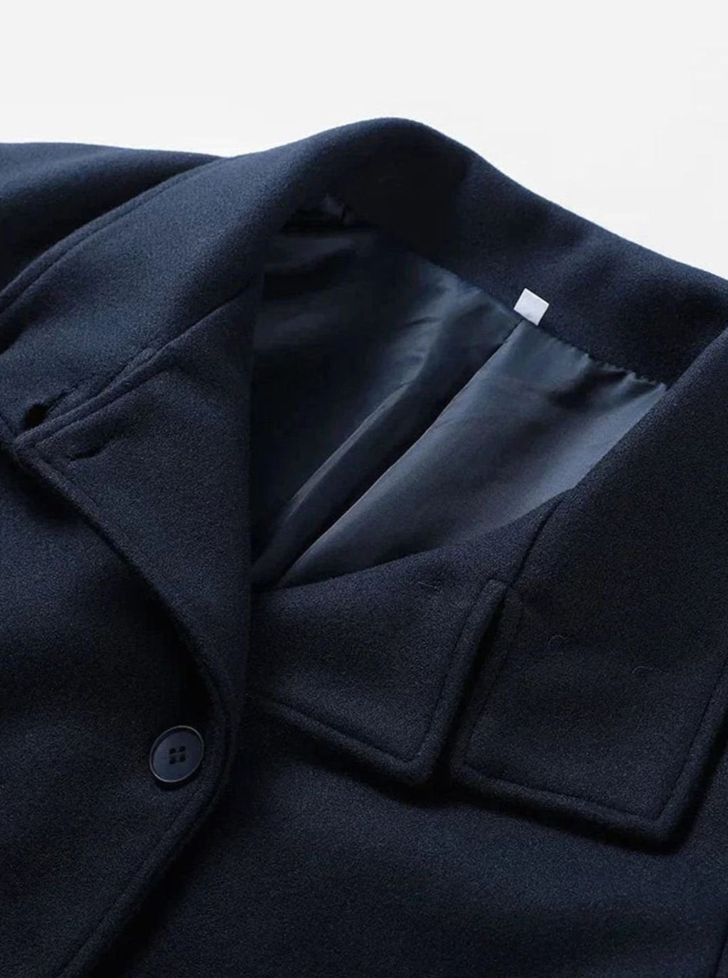 Women's Hip-Length Funnel Neck Wool-Blend Winter Coat