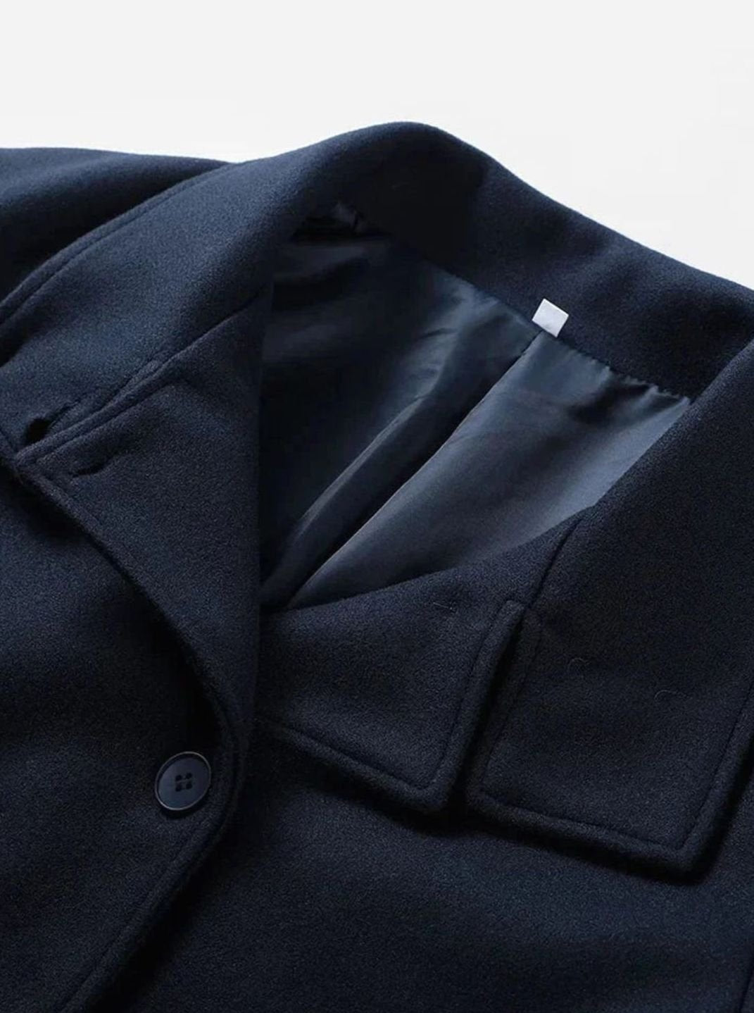 Women's Hip-Length Funnel Neck Wool-Blend Winter Coat