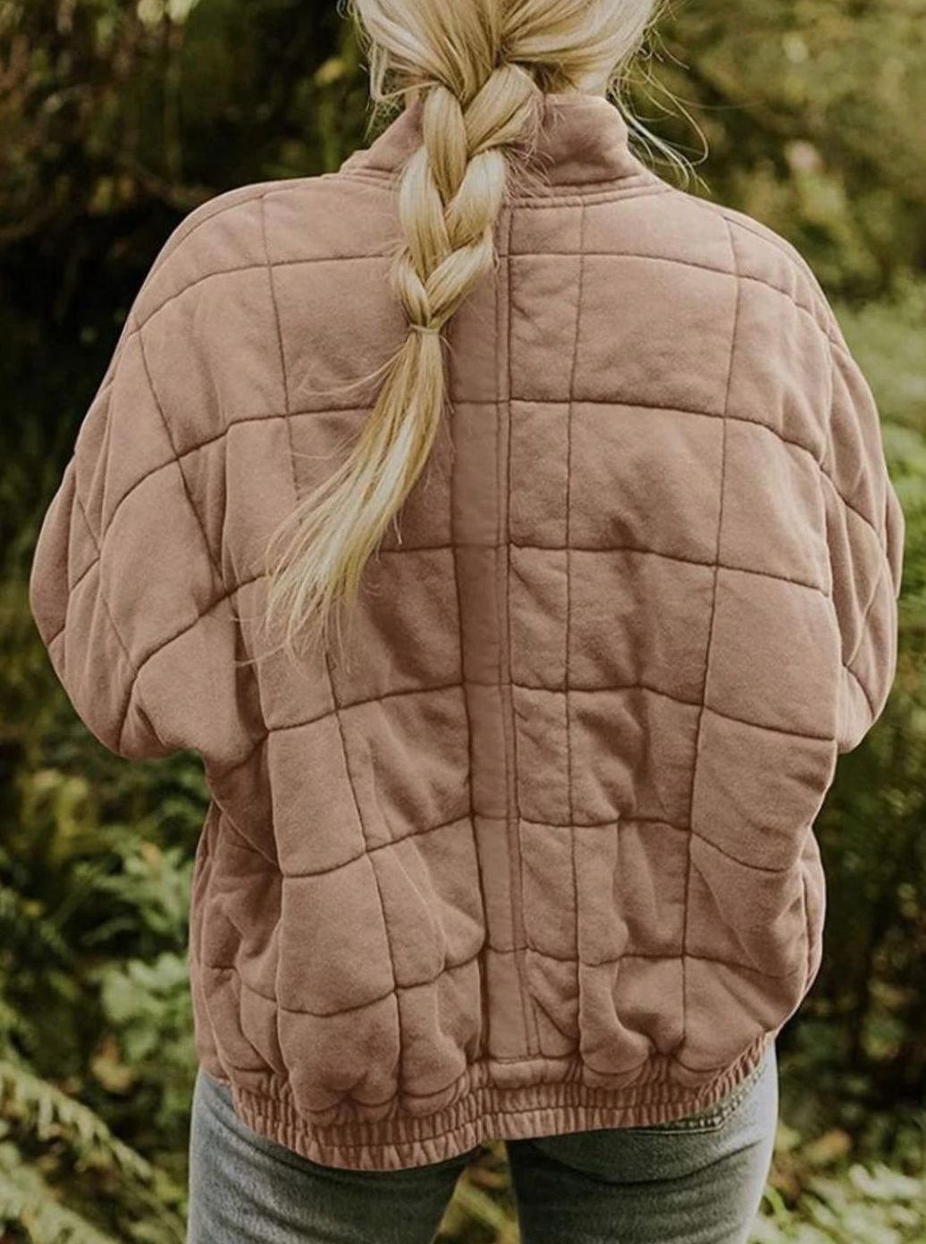 Women's Fitted Diamond-Stitch Quilted Jacket