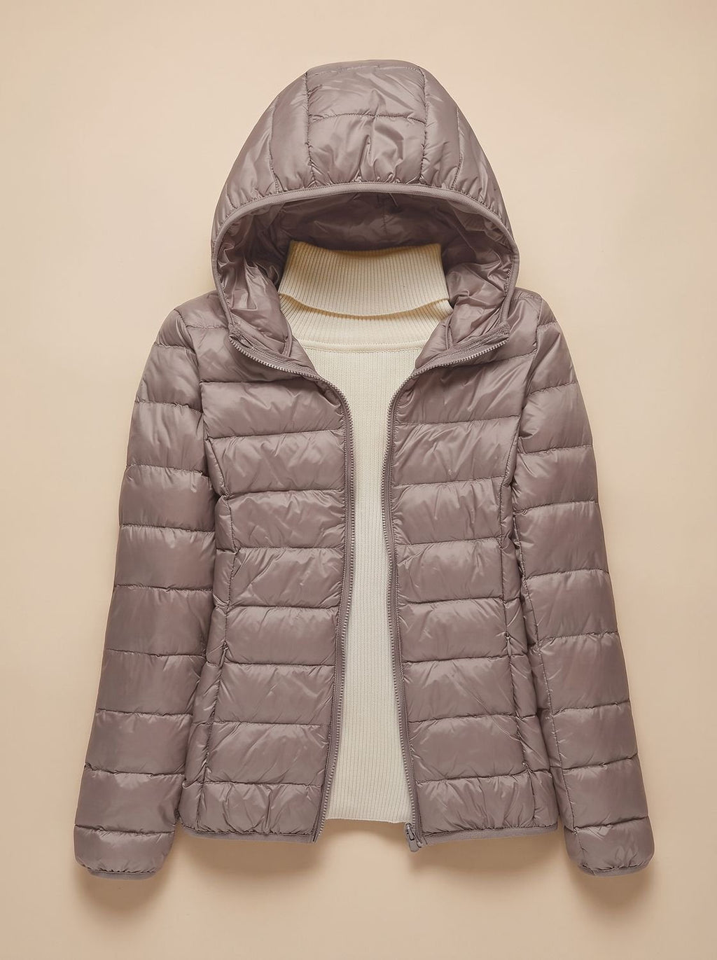 Women's Ultra-Light Hooded Quilted Winter Coat