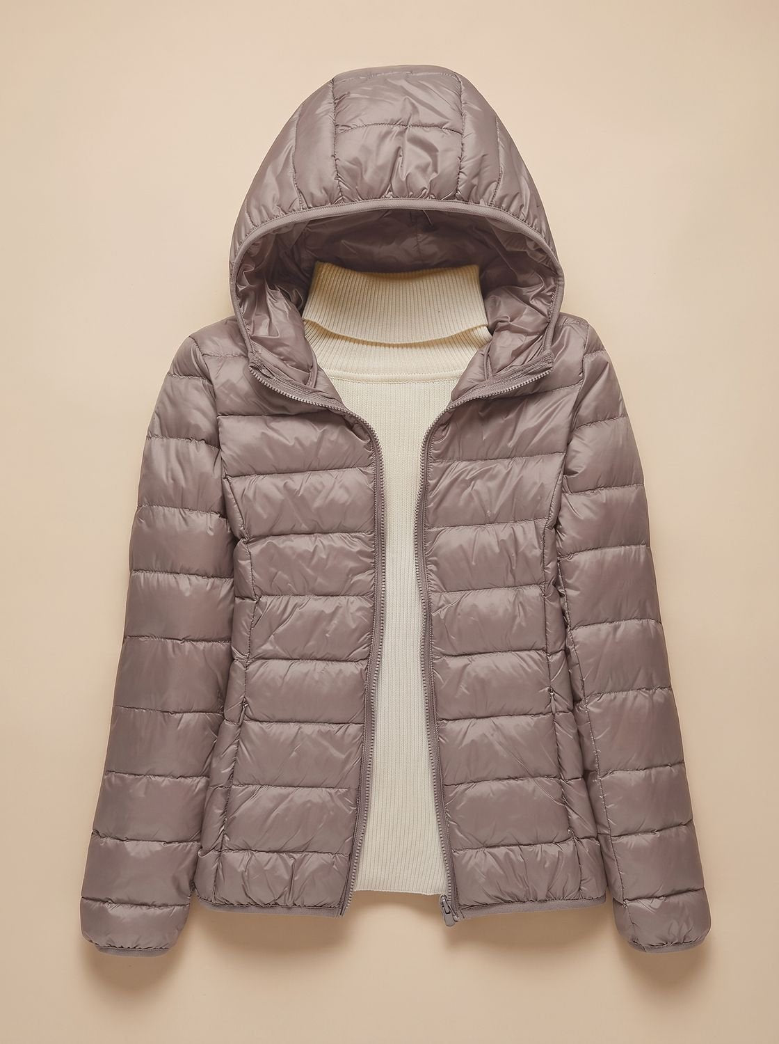 Women's Ultra-Light Hooded Quilted Winter Coat