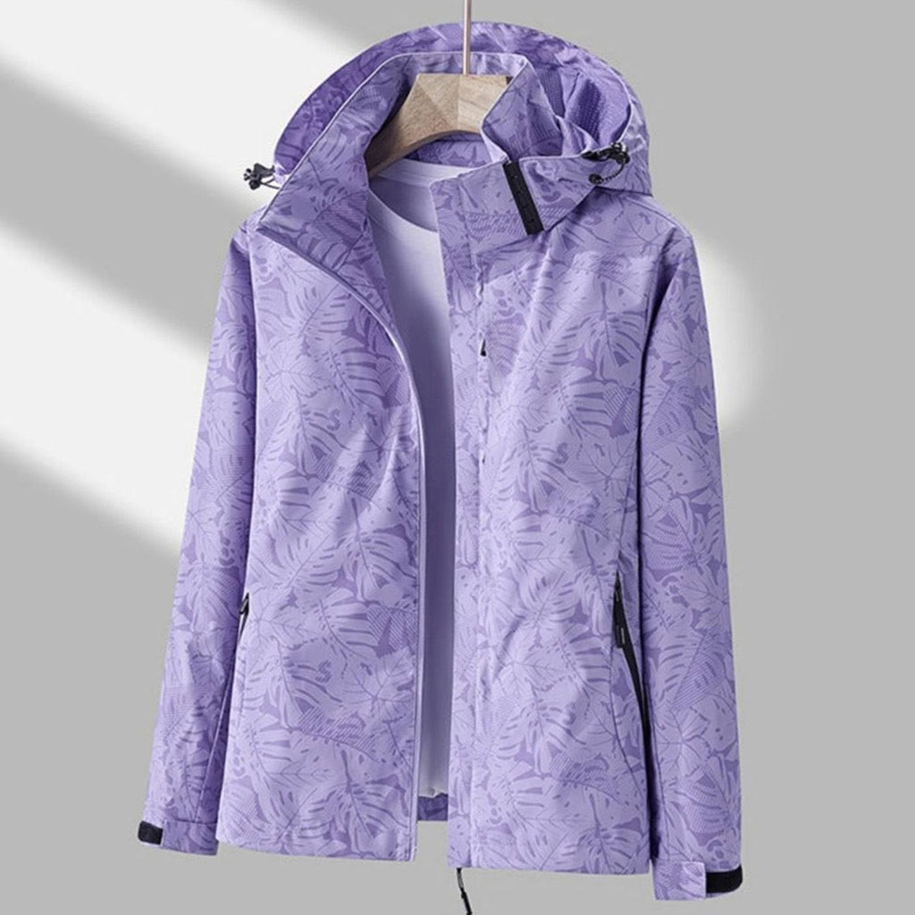 Women's Breathable Waterproof Shell with Zip and Snap Front