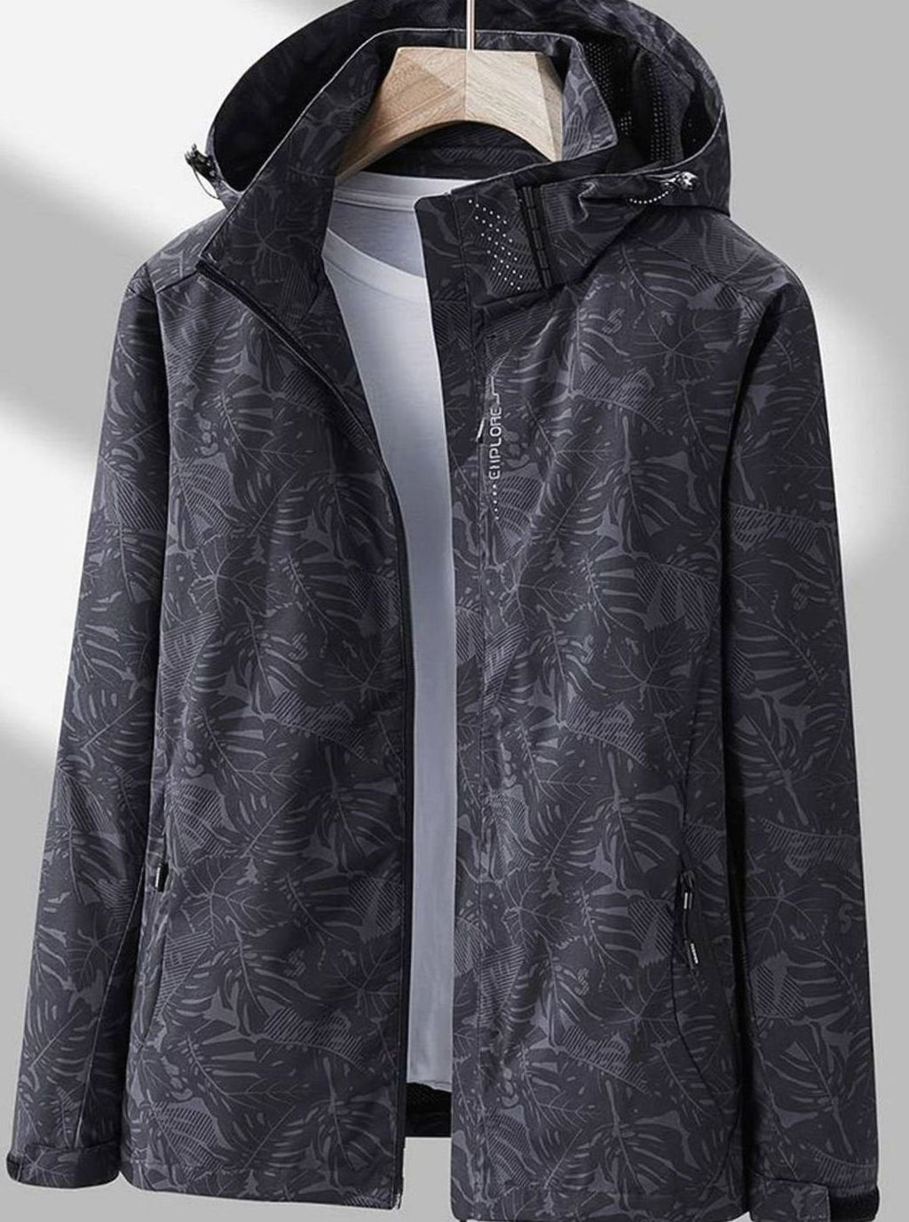 Women's Breathable Waterproof Shell with Zip and Snap Front - Black