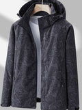Women's Breathable Waterproof Shell with Zip and Snap Front - Black