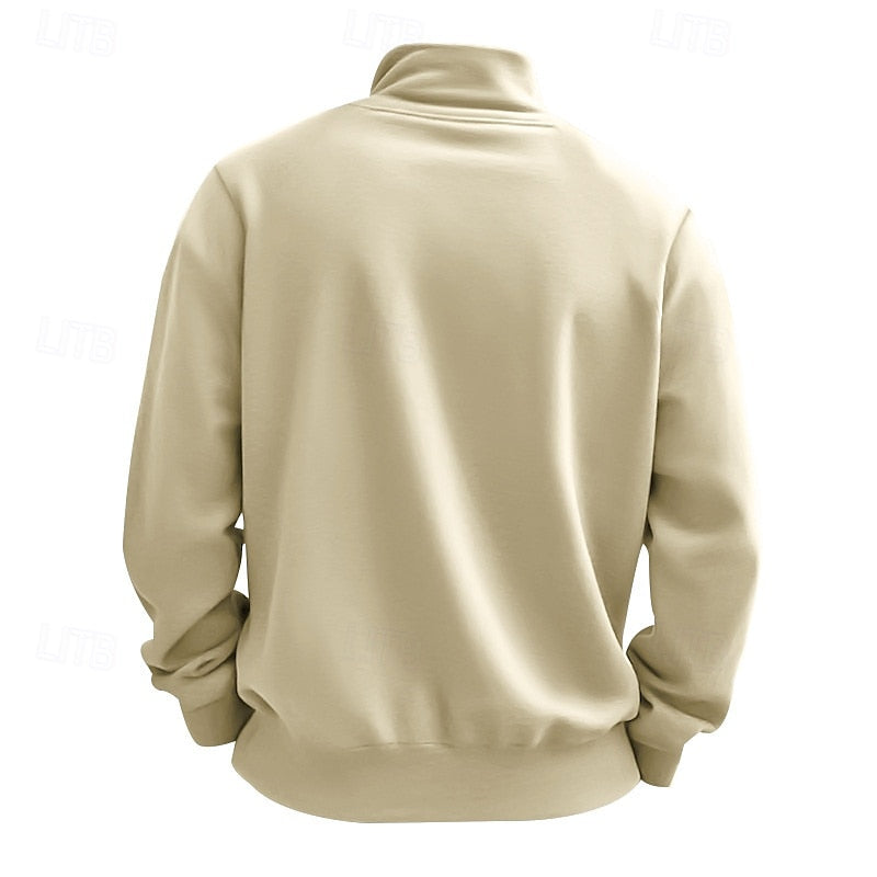 Women's Classic Zip Collar Relaxed Sweatshirt